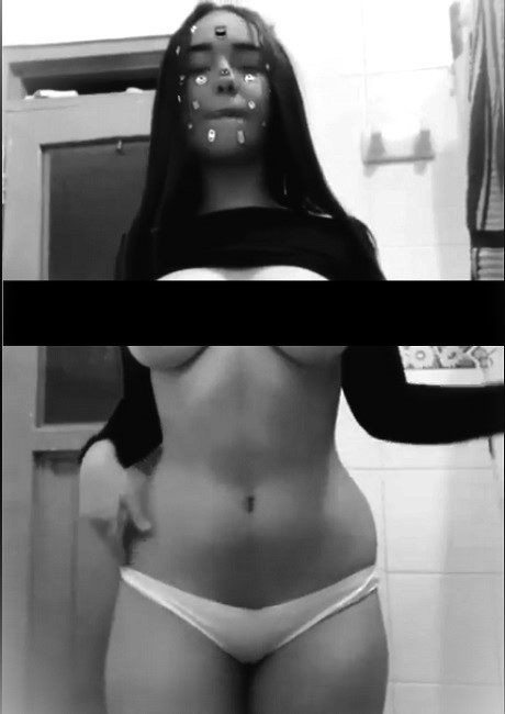 Morrita de ricas tetas se graba moviendo el culazo 10